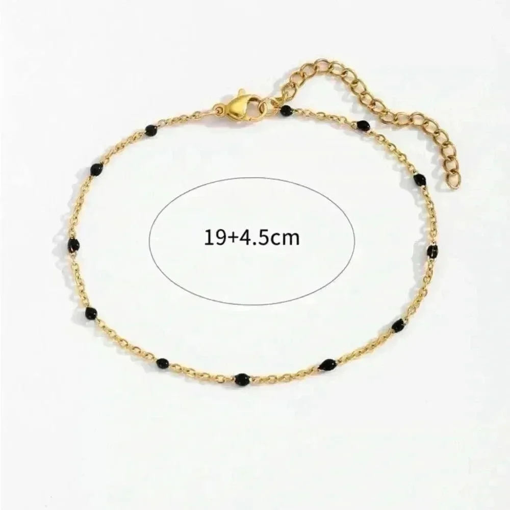 ⚠️Clearance Black And Yellow Gold Bead Bracelet - Picture 2 of 3